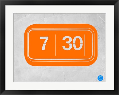 Framed Orange Alarm Clock Print