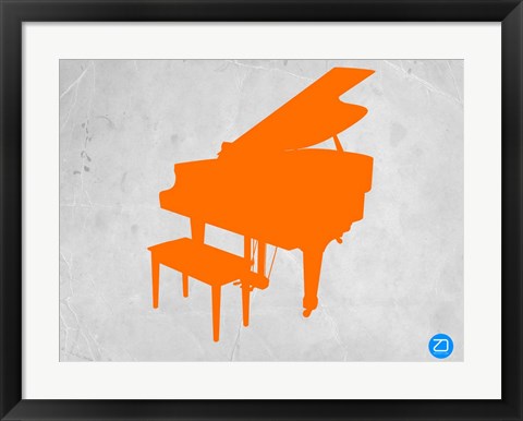 Framed Orange Piano Print