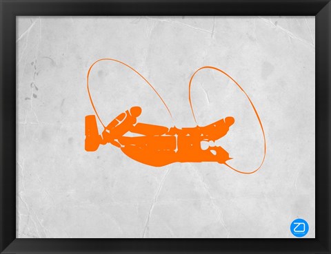 Framed Orange Plane 1 Print