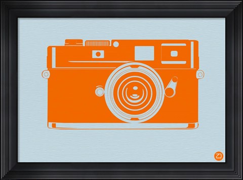 Framed Orange Camera Print