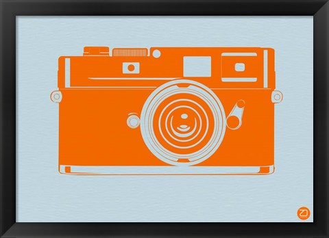 Framed Orange Camera Print