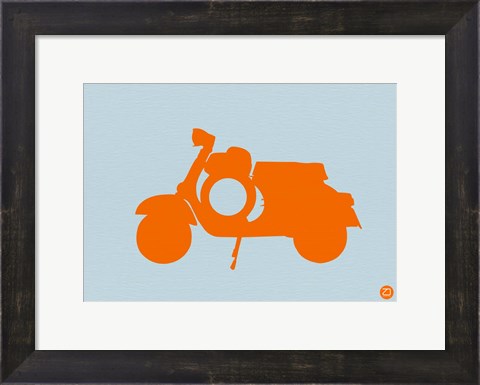 Framed Orange Scooter Print