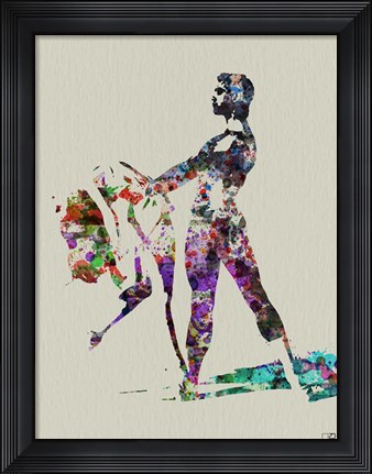 Framed Ballet Watercolor 1A Print