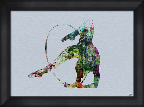 Framed Dancer Watercolor 3 Print
