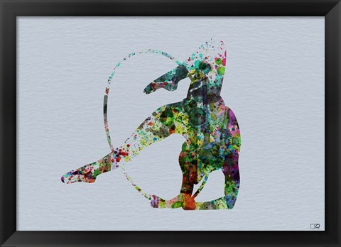 Framed Dancer Watercolor 3 Print