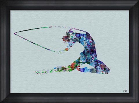 Framed Dancer Watercolor 4 Print