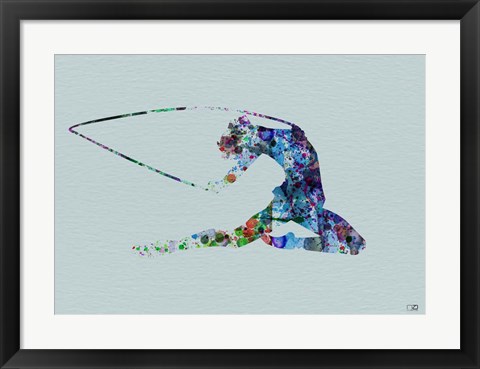 Framed Dancer Watercolor 4 Print