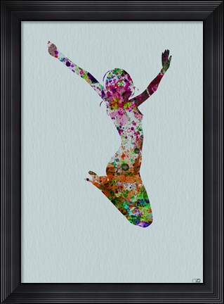Framed Dancer Watercolor 5 Print