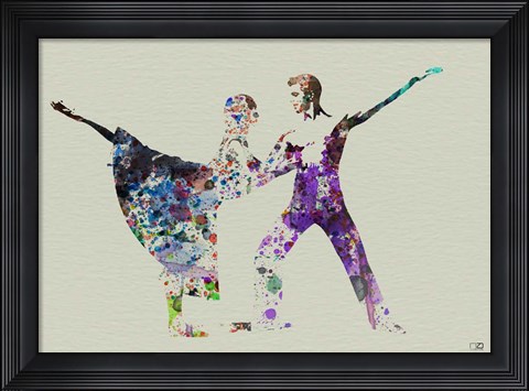 Framed Ballet Watercolor 2A Print