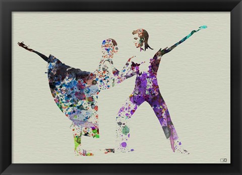 Framed Ballet Watercolor 2A Print