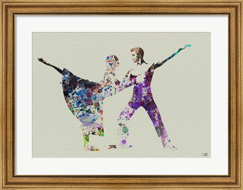 Framed Ballet Watercolor 2A Print