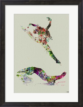 Framed Ballet Watercolor 3A Print