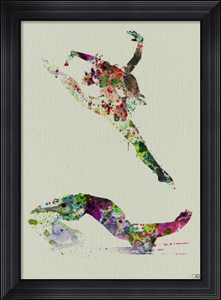 Framed Ballet Watercolor 3A Print