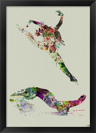 Framed Ballet Watercolor 3A Print