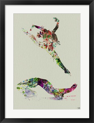 Framed Ballet Watercolor 3A Print