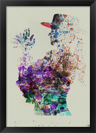 Framed Dancer Watercolor 6 Print