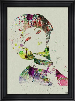 Framed Dancer Watercolor 7 Print