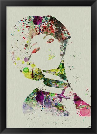 Framed Dancer Watercolor 7 Print