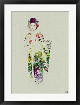 Framed Kimono Dancer 1 Print