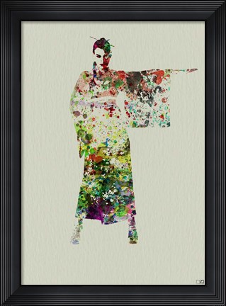 Framed Kimono Dancer 4 Print