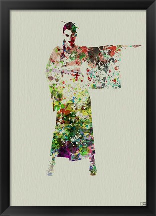 Framed Kimono Dancer 4 Print