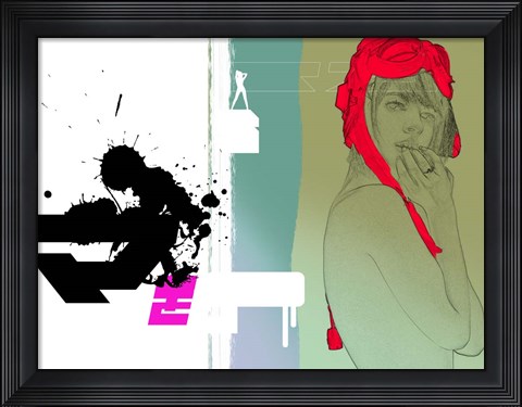 Framed Red Hat Print