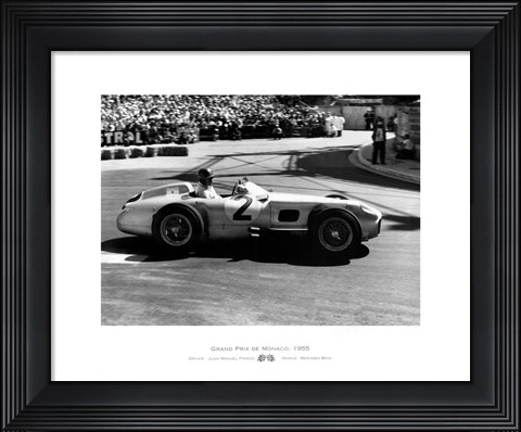 Framed Grand Prix de Monaco 1955 Print
