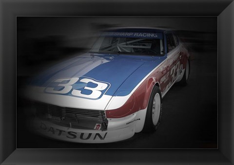 Framed Nissan Dutsun Racing Colors Print