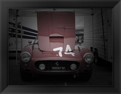 Framed Ferrari Front Open Hood Print