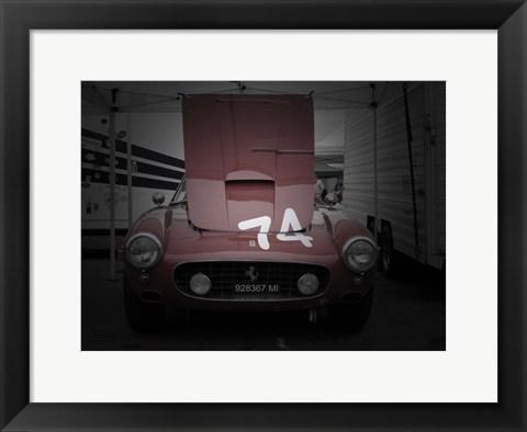 Framed Ferrari Front Open Hood Print