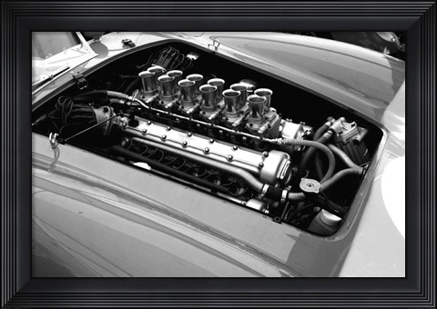 Framed Ferrari Engine Print