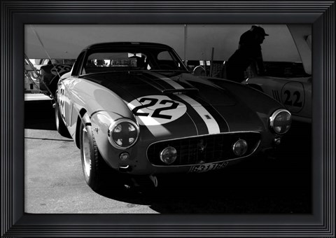 Framed Ferrari in the Pit 2 Print