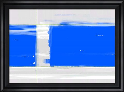 Framed Abstract Blue Print