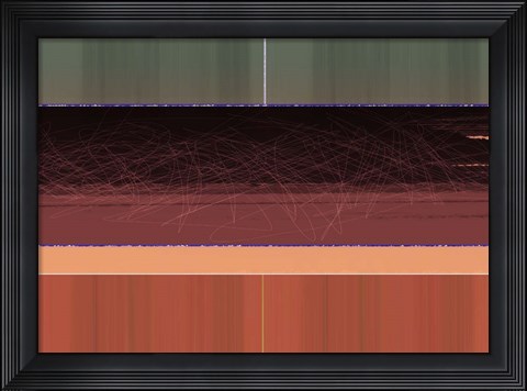 Framed Abstract Brown Field Print