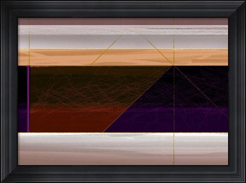 Framed Abstract Brown and Yellow Print