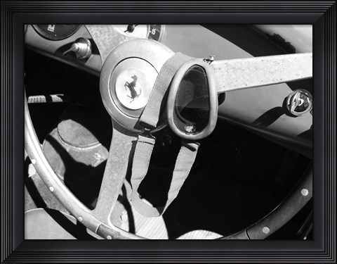 Framed Ferrari Steering Wheel 1 Print