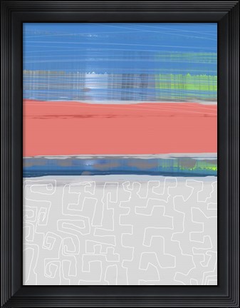 Framed Abstract  Blue View 2 Print