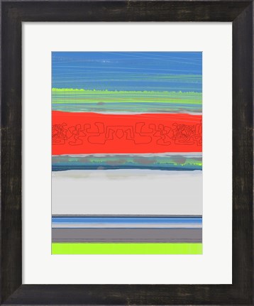 Framed Abstract  Blue View 4 Print