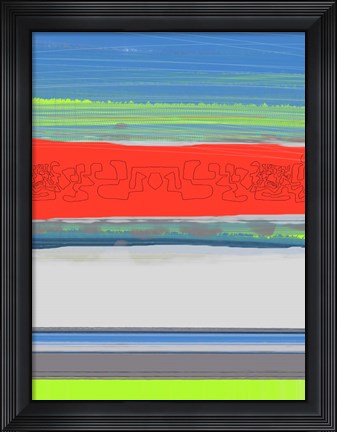 Framed Abstract  Blue View 4 Print