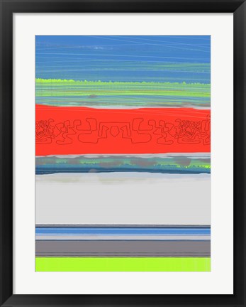 Framed Abstract  Blue View 4 Print