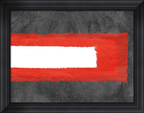Framed Grey and Red Abstract 6 Print