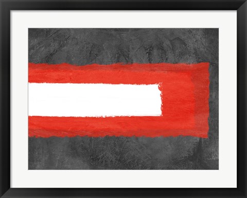 Framed Grey and Red Abstract 6 Print