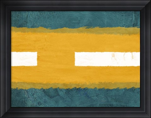 Framed Green and Yellow Abstract Theme 1 Print