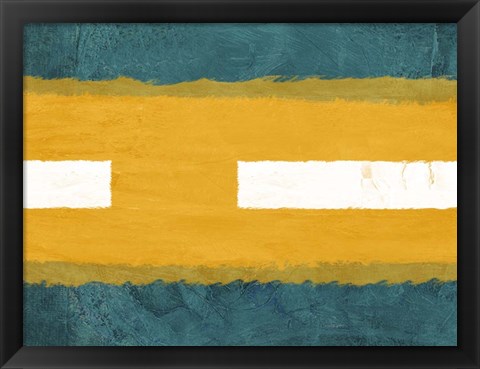 Framed Green and Yellow Abstract Theme 1 Print