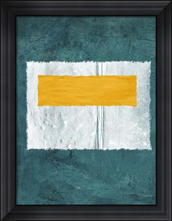 Framed Green and Yellow Abstract Theme 4 Print