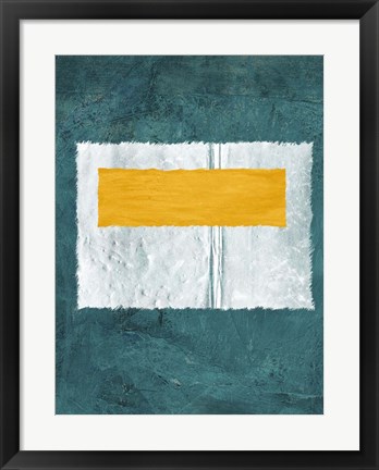 Framed Green and Yellow Abstract Theme 4 Print