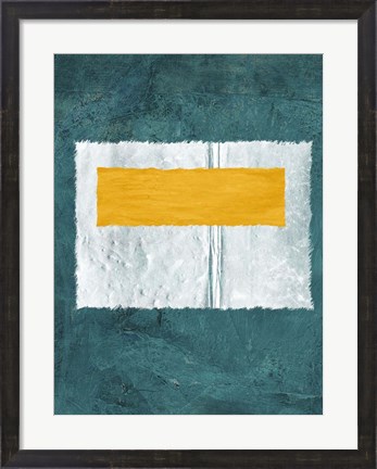 Framed Green and Yellow Abstract Theme 4 Print