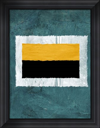 Framed Green and Yellow Abstract Theme 5 Print