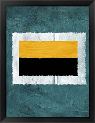 Framed Green and Yellow Abstract Theme 5 Print