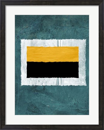 Framed Green and Yellow Abstract Theme 5 Print
